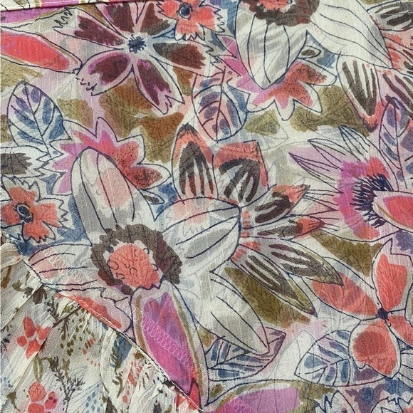 Free People Tan Around The World Ivory Skirt I Size: 4 - Picture 11 of 14